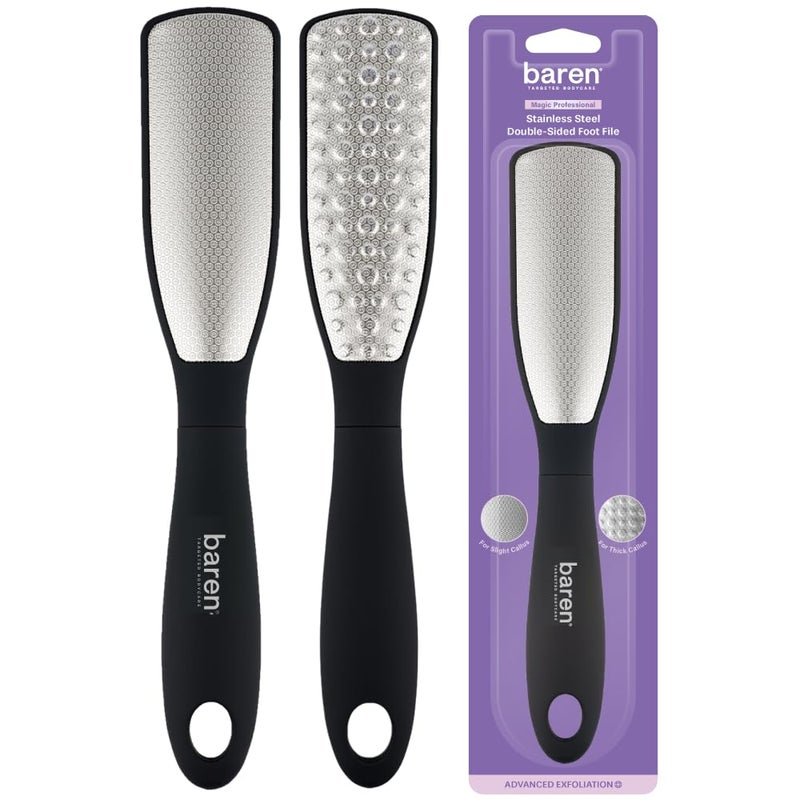 Baren Magic Professional Dual Sided Foot Callus Remover Shaver - Painless and Gentle Remove | Professional Tool | Premium Stainless Steel | for Dry Foot | Foot File | Easy to Clean - Image 1